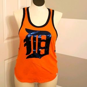 PINK Detroit tigers tank sz small